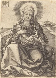Madonna w krajobrazie siedząca na poduszce, 1527.