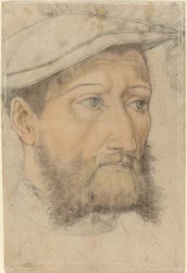 Portret brodatego mężczyzny z beretem