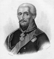 Generał Gebhard Leberecht von Blücher, sztychowany przez Adama Smitha (grafika)