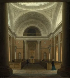 Slotskirken z Christiansborg, Kopenhaga, ok. 1850.