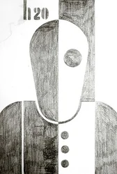 Mężczyzna, 1920 (kredka na papierze)