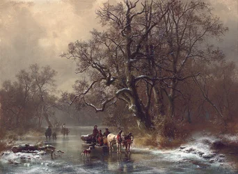 Drwale na zamarzniętym szlaku wodnym, 1873
