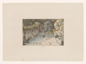 Widok na wodospad w Orbe à Orbe (tytuł na obiekcie) Widoki Szwajcarii (tytuł serii) Collection de quelques vues dessinées en Suisse d