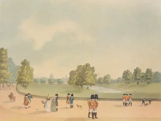 Park św. Jakuba, Westminster, Londyn, 1809 r.