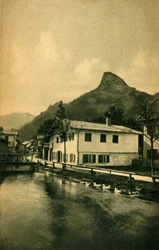 Millstream w Oberammergau, Bawaria, Niemcy c1922.
