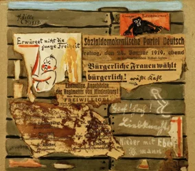 H. Zille, Plakatwand 1919 / Collage