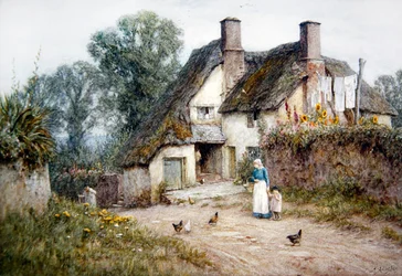 Domek pod Paignton, Devon (akwarela na papierze)