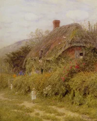 Off Fishing, Surrey (wc na papierze)