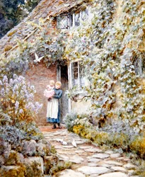 Vine Cottage (akwarela na papierze)