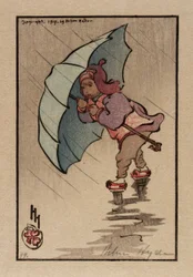 Niebieski parasol