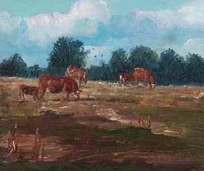 Pasące się krowy, 2008