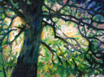 The Silchester Oak, 2016, olej na płótnie