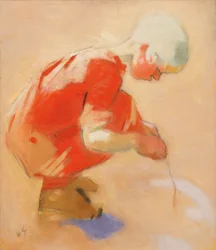 Dziewczyna na piasku, 1912.