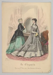 Dwie kobiety z lustrem, nr 868, La Elegancia San Sebastian, XIX wiek.