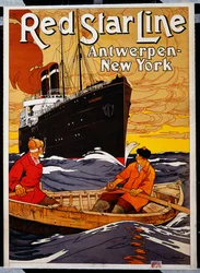 Red Star Line, ok. 1900 (litografia w kolorach)
