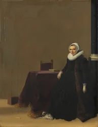 Portret kobiety z psem, ok.1635