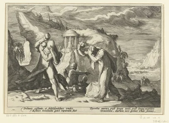 Deucalion i Pyrrha tworzą nową rasę ludzką Metamorfozy Owidiusza (tytuł serii)
