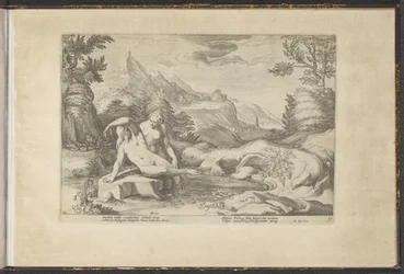 Salmacis i Hermafrodyt Metamorfosen Owidiusza (tytuł serii) Herscheppingen van P. Ovidius Naso (tytuł serii)