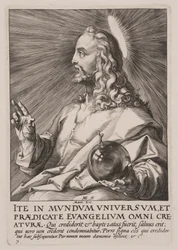 Chrystus (jako Salvator Mundi), od Chrystusa, Apostołów i św. Pawła z Credo