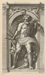 Neptun, arkusz 2 z serii „Osiem starożytnych bóstw”