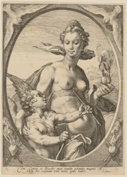 Wenus i Amor, plansza 2 z cyklu „Bachus, Wenus i Ceres”