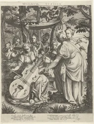 Koncert van de muzen op de Parnassus Biura Muz (tytuł na obiekcie)