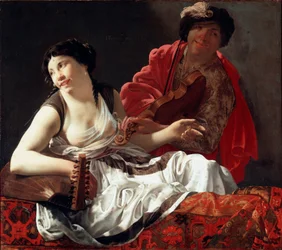 Koncert lub „”Alegoria of the Ouie”” Obraz Hendricka Terbrugghena (Ter Brugghen) (1588-1629) 1629 wym. 90x127 cm Galleria Borghese Rzym