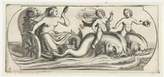 Amfitryt na rydwanie Nouveau Livre des Dieux et Deeßes De la Marine Bouckje of Sea Gods and Goddesses (tytuł serii)