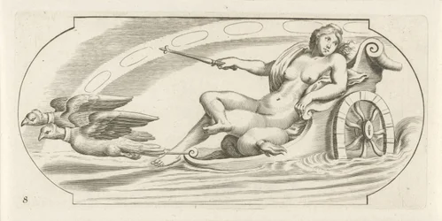 Zorza polarna na rydwanie Nouveau Livre des Dieux et Deeßes De la Marine Bouckje of Sea Gods and Goddesses (tytuł serii)