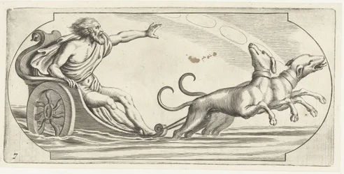 Bóg morza na rydwanie Nouveau Livre des Dieux et Deeßes De la Marine Bouckje of Sea Gods and Goddesses (tytuł serii)