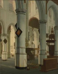 Wnętrze starego kościoła, Delft, 1660.