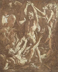Herkules zabija Cacus,
