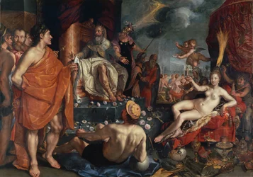 Hermes przedstawia Pandorę królowi Epimeteuszowi, 1611
