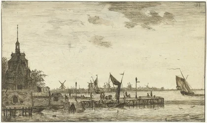 Widok na port na Oude Hooft w Rotterdamie
