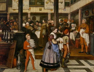 Frans Floris na bankiecie Gildii Świętego Łukasza