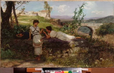 Talizman. Obraz Henryka Siemiradzkiego (1843-1902), olej na płótnie, ok. 1890. Sztuka polska