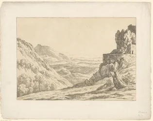 Ruina z widokiem Tentamina Lithographica (tytuł serii) Włoskie pejzaże (tytuł serii)