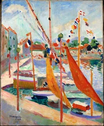 14 lipca w St. Tropez (olej na płótnie)