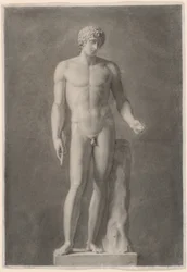 Apollo lub Adonis, ok. 1818 (węgiel na papierze)
