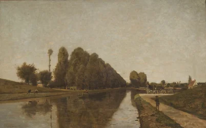 Kanał Briare (olej na płótnie)