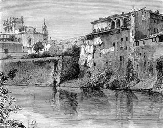 Villa Farnese, prowincja Viterbo, na północny zachód od Rzymu, Włochy, XIX w.
