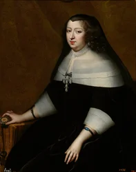 Portret Anny Austriackiej (Austria) (1601-1666) - autorstwa Henri Beaubrun (1603-1677), ok. 1659 - Olej na płótnie
