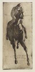 Koń wyścigowy, c.1888 (akwaforta i akwatinta)