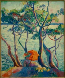 Jeanne z parasolką, Horsewoman