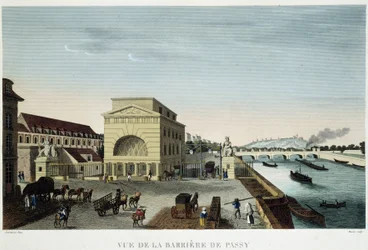 Barrière de Passy - w „Widoku Paryża w 1810 r.: Bariery Paryża” Courvoisiera,
