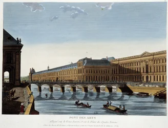 Pont des Arts i stary Luwr - w „Paryżu przy Courvoisier””