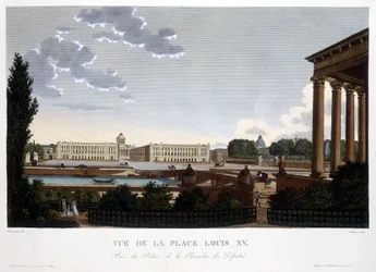 Widok Place Louis XV - Paryż przez Courvoisier