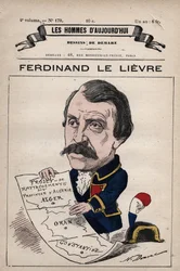 Karykatura Ferdynanda Le Lievre (Lelievre) (1799-1886) Angielski senator w Algierii z 