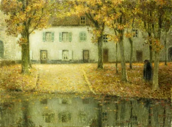 Mały plac nad rzeką Eau w Chartres