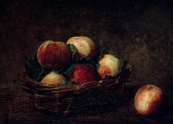 Martwa natura z brzoskwiniami. Obraz autorstwa Henri Fantin-Latour (Fantin Latour
